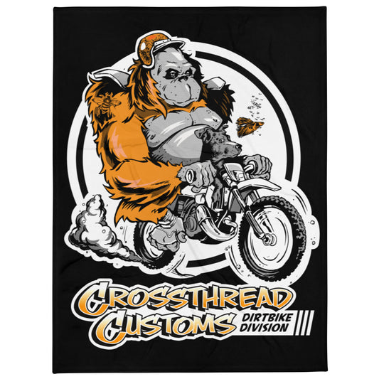 CrossThread Customs dirtbike division Throw Blanket
